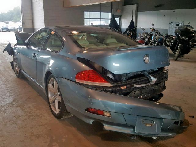 WBAEH73445B192912 - 2005 BMW 645 CI AUT BLUE photo 3