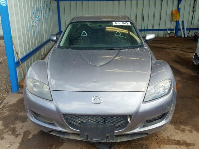 JM1FE17N550155251 - 2005 MAZDA RX8 GRAY photo 9