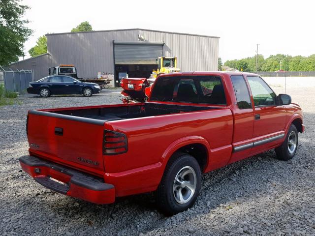 1GCCS195218129260 - 2001 CHEVROLET S TRUCK S1 RED photo 4