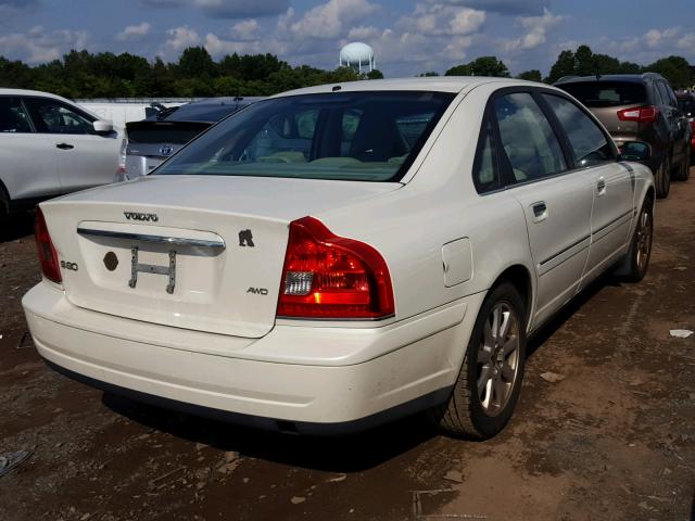 YV1TH592X51412283 - 2005 VOLVO S80 2.5T WHITE photo 4