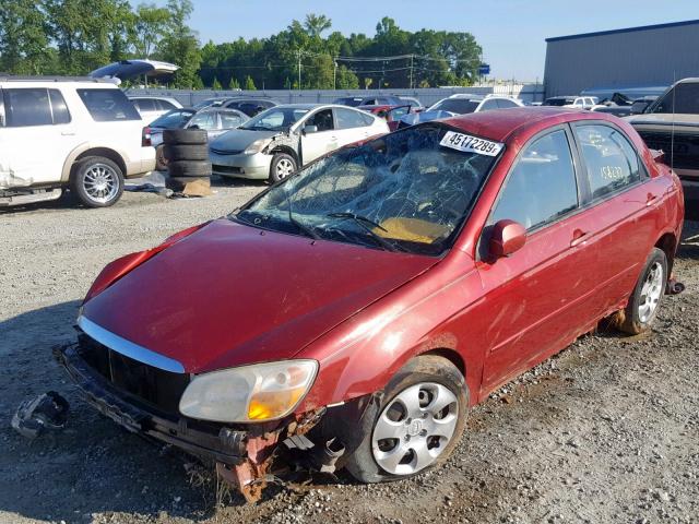 KNAFE121885517078 - 2008 KIA SPECTRA EX RED photo 2