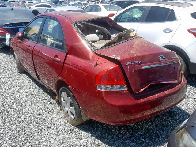 KNAFE121885517078 - 2008 KIA SPECTRA EX RED photo 3