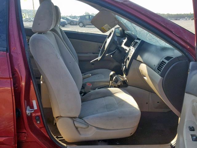 KNAFE121885517078 - 2008 KIA SPECTRA EX RED photo 5