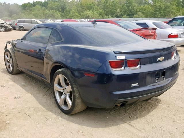 2G1FE1E37C9141199 - 2012 CHEVROLET CAMARO LS BLUE photo 3