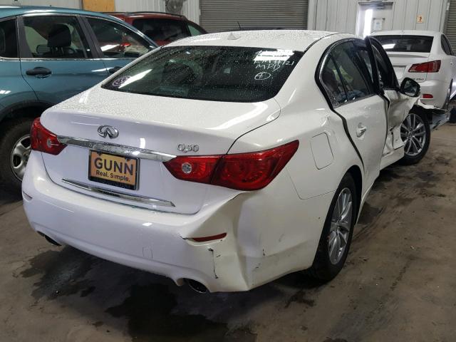 JN1BV7AP8FM338247 - 2015 INFINITI Q50 BASE WHITE photo 4