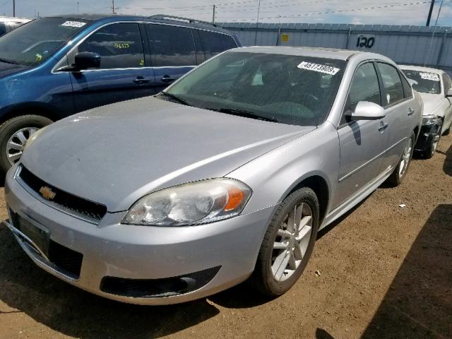 2G1WC5E3XD1114303 - 2013 CHEVROLET IMPALA LTZ SILVER photo 2