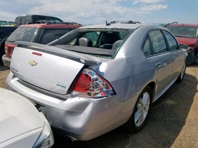 2G1WC5E3XD1114303 - 2013 CHEVROLET IMPALA LTZ SILVER photo 4