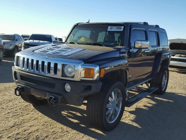 5GTDN13E978196251 - 2007 HUMMER H3 BLUE photo 2