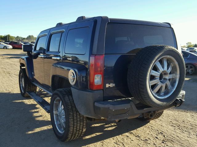 5GTDN13E978196251 - 2007 HUMMER H3 BLUE photo 3