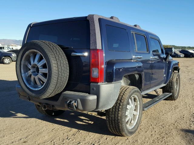 5GTDN13E978196251 - 2007 HUMMER H3 BLUE photo 4