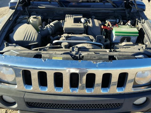 5GTDN13E978196251 - 2007 HUMMER H3 BLUE photo 7