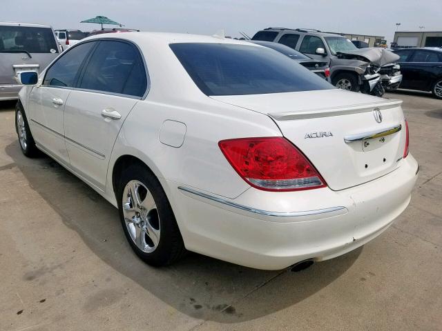 JH4KB16536C009647 - 2006 ACURA RL WHITE photo 3