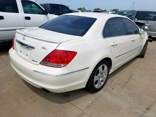 JH4KB16536C009647 - 2006 ACURA RL WHITE photo 4