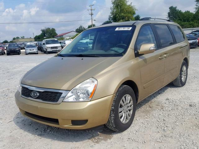 KNDMG4C76B6379244 - 2011 KIA SEDONA LX BROWN photo 2