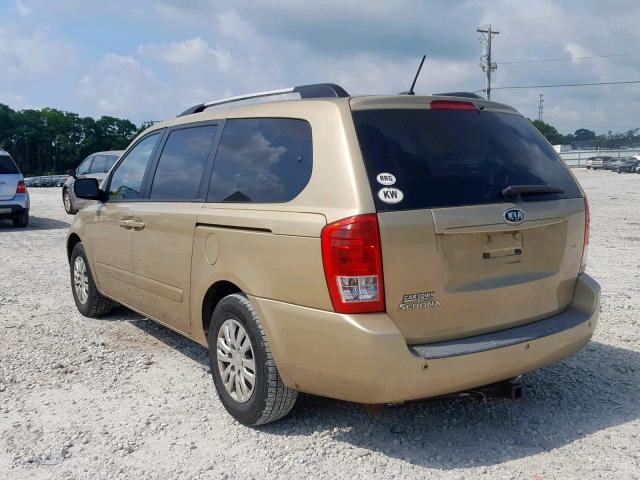 KNDMG4C76B6379244 - 2011 KIA SEDONA LX BROWN photo 3