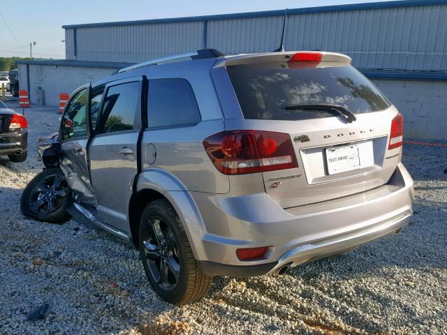 3C4PDDGG8JT387642 - 2018 DODGE JOURNEY CR SILVER photo 3