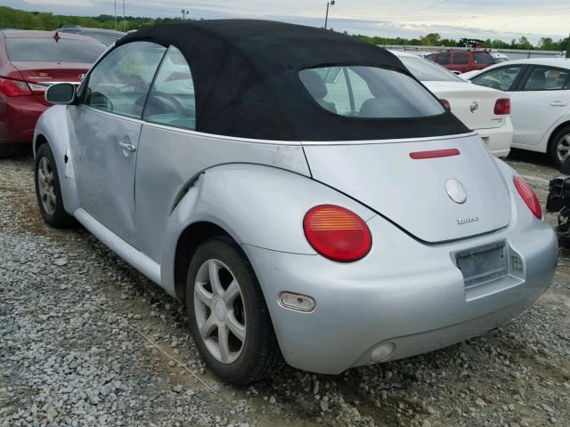 3VWCD31Y64M336761 - 2004 VOLKSWAGEN NEW BEETLE SILVER photo 3