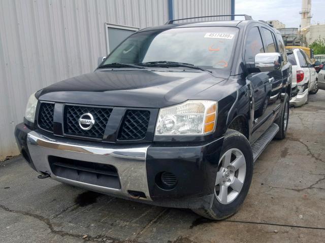 5N1AA08B35N738355 - 2005 NISSAN ARMADA SE BLACK photo 2