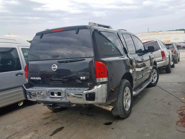 5N1AA08B35N738355 - 2005 NISSAN ARMADA SE BLACK photo 4