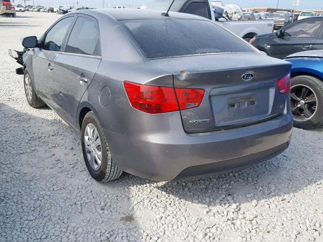 KNAFU4A27C5555733 - 2012 KIA FORTE EX CHARCOAL photo 3