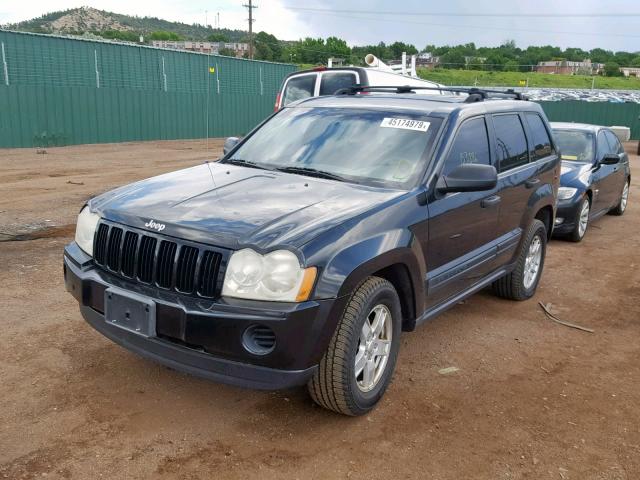 1J4GR48K75C560454 - 2005 JEEP GRAND CHER BLACK photo 2