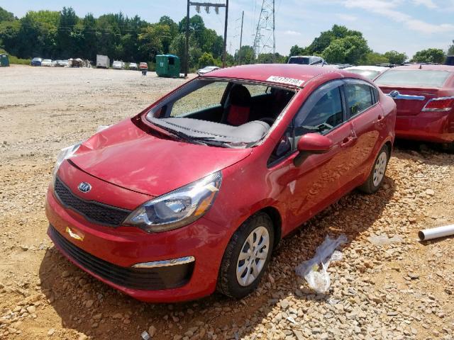 KNADM4A39H6118690 - 2017 KIA RIO LX RED photo 2