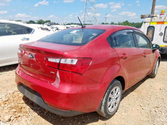 KNADM4A39H6118690 - 2017 KIA RIO LX RED photo 4