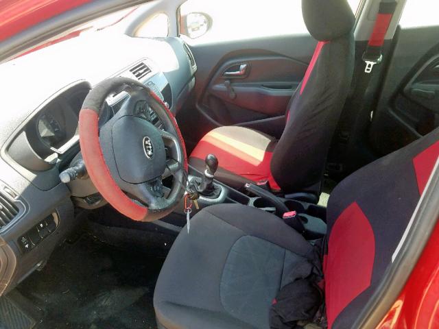 KNADM4A39H6118690 - 2017 KIA RIO LX RED photo 5