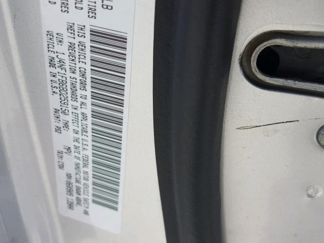 1J4NF1FB6BD259150 - 2011 JEEP COMPASS SP 银色 照片 10