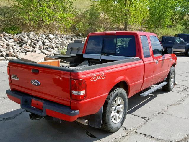 1FTLR4FE5BPA22227 - 2011 FORD RANGER SUP RED photo 4