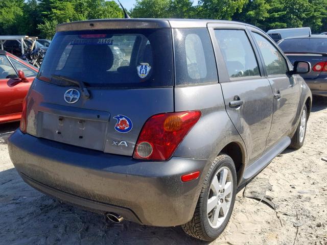 JTKKT624740049889 - 2004 TOYOTA SCION XA GRAY photo 4