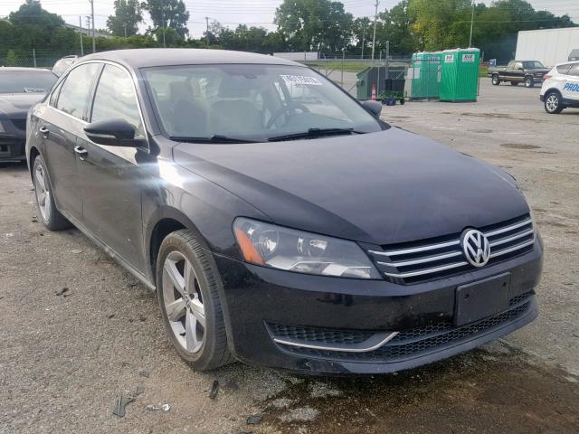 1VWBH7A35CC018383 - 2012 VOLKSWAGEN PASSAT SE BLACK photo 1