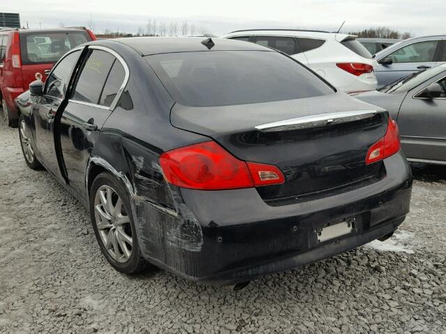 JN1CV6AR8AM453830 - 2010 INFINITI G37 BLACK photo 3