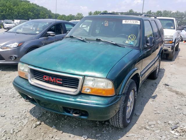 1GKDT13W3W2541639 - 1998 GMC JIMMY GREEN photo 2