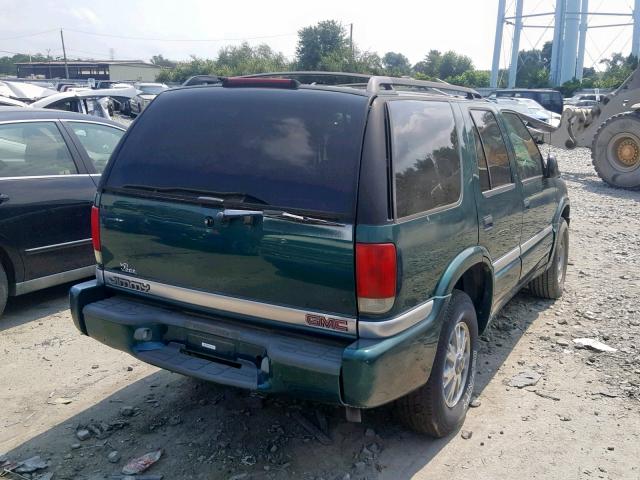 1GKDT13W3W2541639 - 1998 GMC JIMMY GREEN photo 4