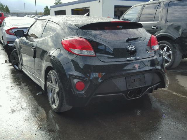 KMHTC6AE0DU126726 - 2013 HYUNDAI VELOSTER T BLACK photo 3