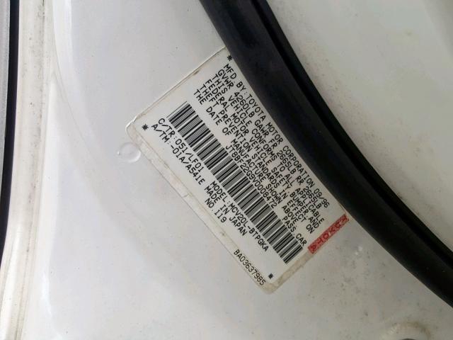 JT8BF22G9V0008472 - 1997 LEXUS ES 300 WHITE photo 10