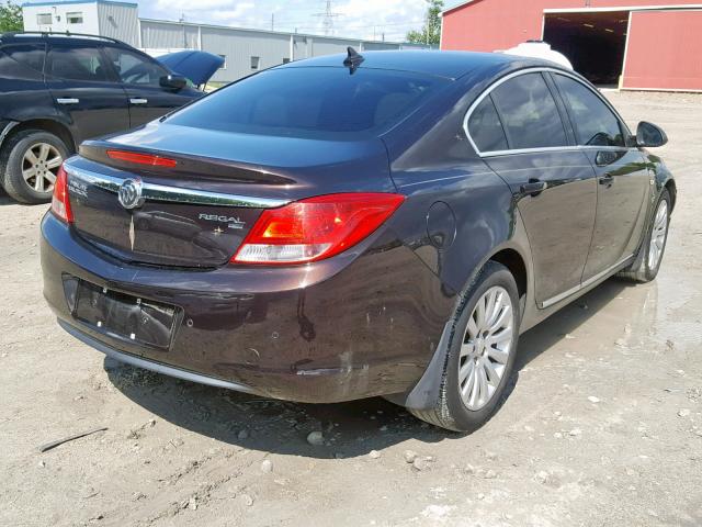 W04GS5ECXB1098051 - 2011 BUICK REGAL CXL BROWN photo 4