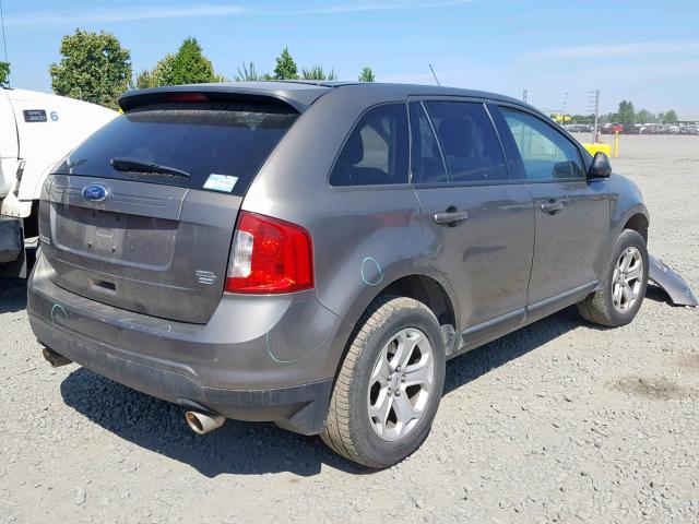 2FMDK4JC2CBA31406 - 2012 FORD EDGE SEL CHARCOAL photo 4