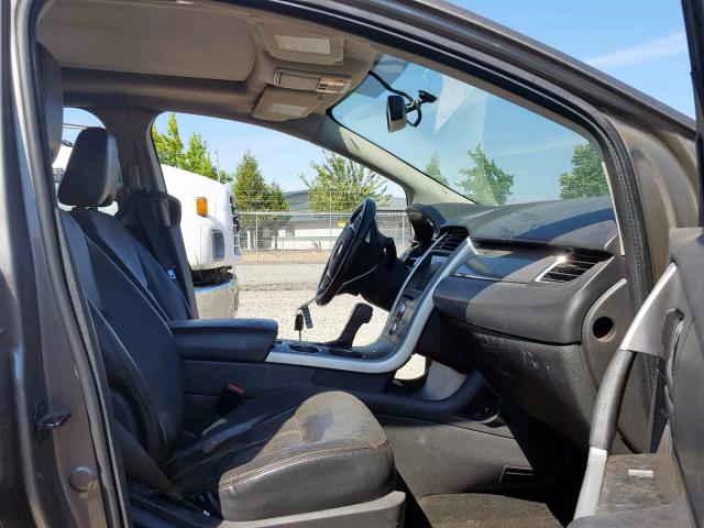 2FMDK4JC2CBA31406 - 2012 FORD EDGE SEL CHARCOAL photo 5