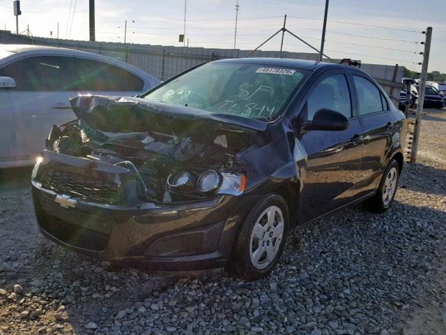 1G1JA5SH9F4209653 - 2015 CHEVROLET SONIC LS BLACK photo 2