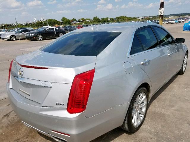 1G6AR5S31E0148604 - 2014 CADILLAC CTS LUXURY SILVER photo 4