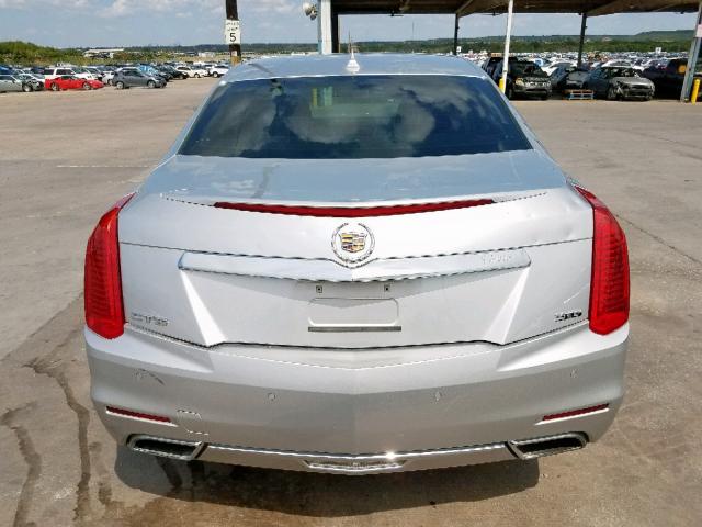 1G6AR5S31E0148604 - 2014 CADILLAC CTS LUXURY SILVER photo 9