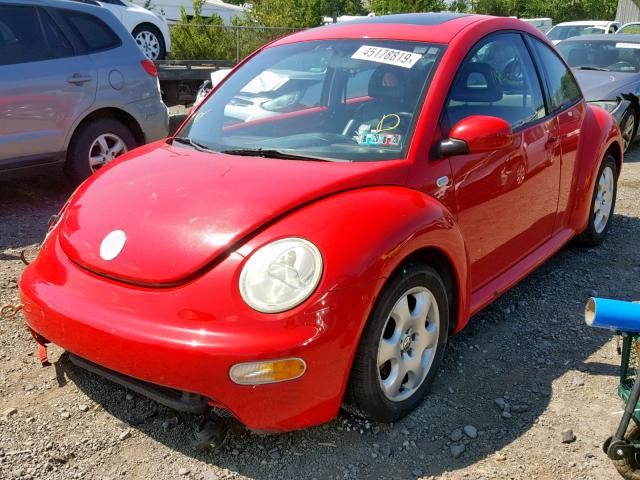 3VWCK21C82M422428 - 2002 VOLKSWAGEN NEW BEETLE წითელი ფოტო 2