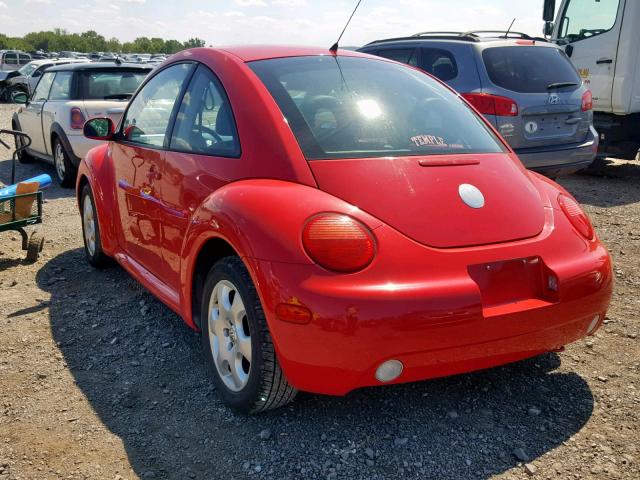 3VWCK21C82M422428 - 2002 VOLKSWAGEN NEW BEETLE წითელი ფოტო 3