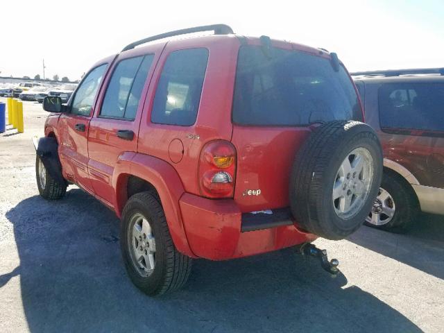 1J8GL58K42W202101 - 2002 JEEP LIBERTY LI RED photo 3