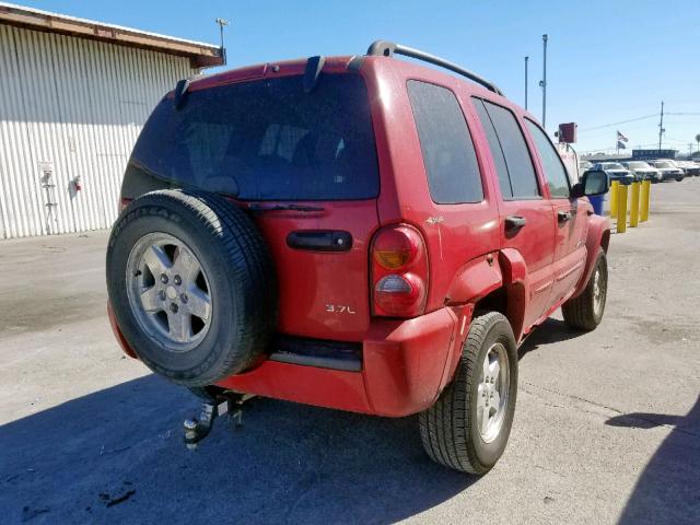 1J8GL58K42W202101 - 2002 JEEP LIBERTY LI RED photo 4