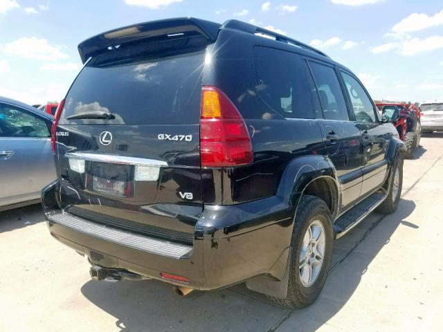 JTJBT20X240063547 - 2004 LEXUS GX 470 BLACK photo 4