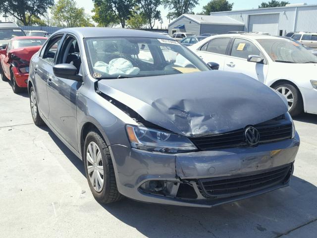 3VW2K7AJ7EM256429 - 2014 VOLKSWAGEN JETTA BASE GRAY photo 1