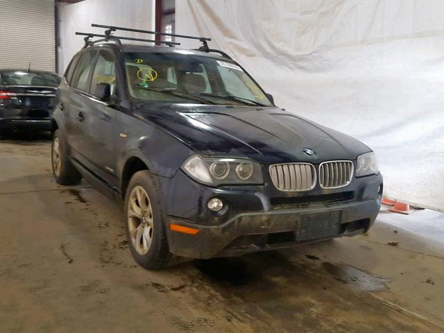 WBXPC93479WJ31321 - 2009 BMW X3 XDRIVE3 BLUE photo 1